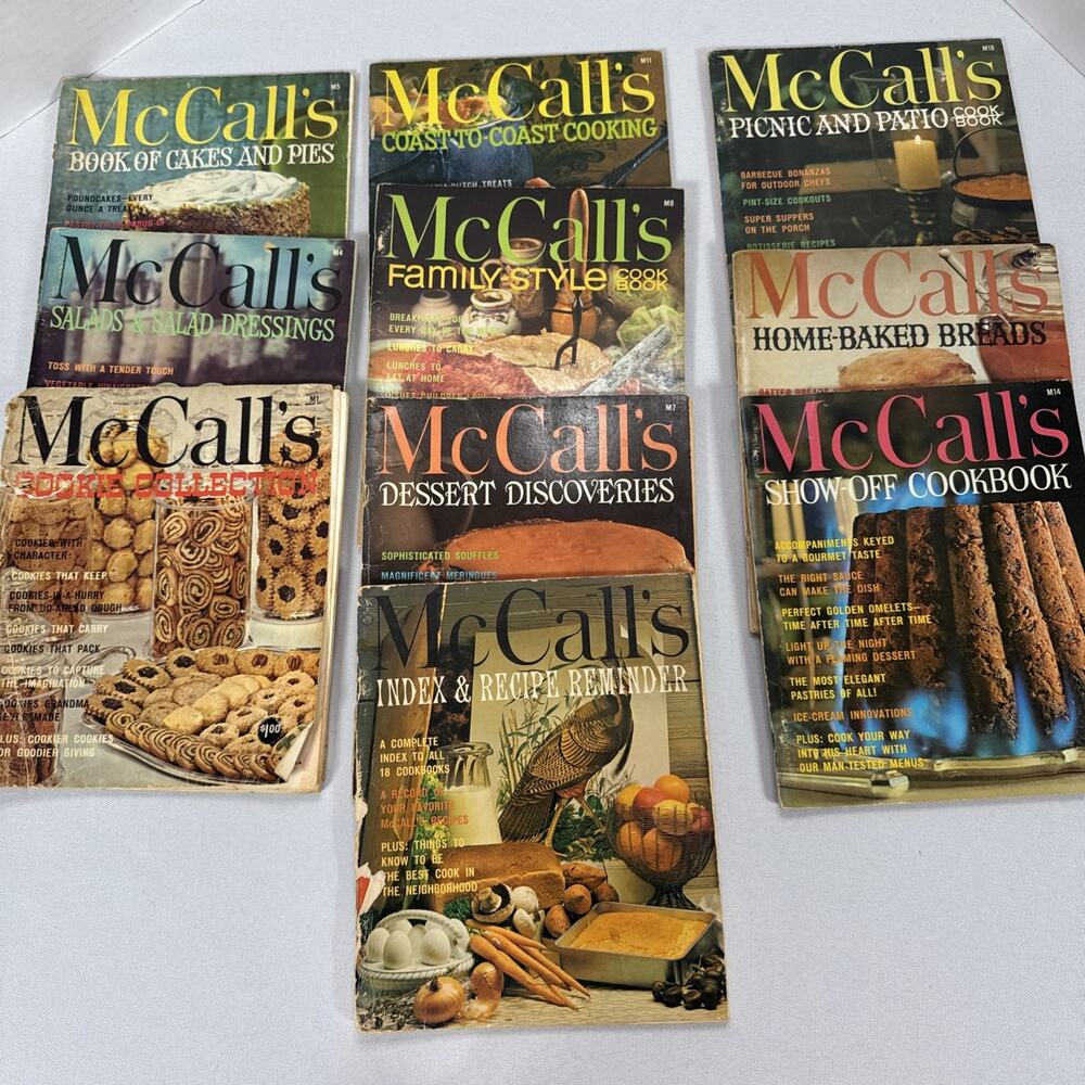 McCall’s Cookbooks | Lot of 10 Vintage Books | 1960s Recipes